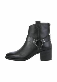 Botine cowboy/biker - black