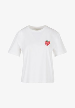 Mister Tee, STRAWBERRY HEART TEE - T-shirts print - white
