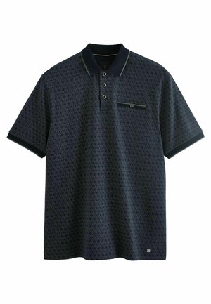 GEO PRINT - Piké - navy