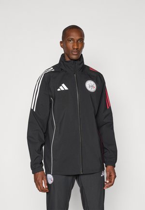 adidas Performance AJAX AMSTERDAM RAIN JACKET - Treningsjakke - black/white/bold red