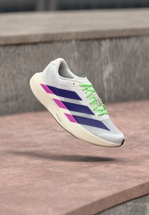 ADIZERO EVO SL W - Cestná bežecká obuv - footwear white/collegiate purple/purple burst