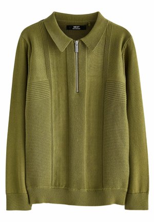 TEXTURED - Hosszú ujjú felső - khaki green