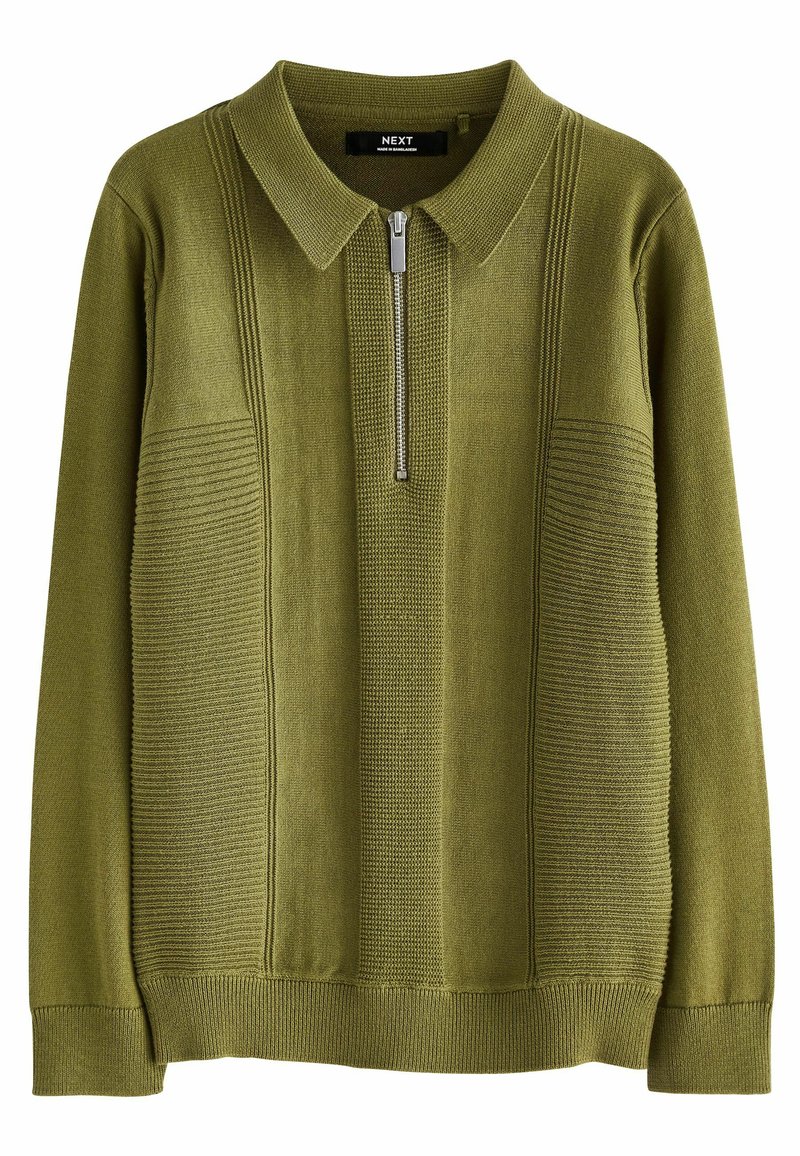 Next - TEXTURED - Maglietta a manica lunga - khaki green, Ingrandire