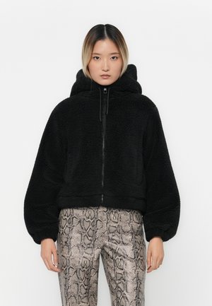 JDYMILA TEDDY HOOD - Polárdzseki - black