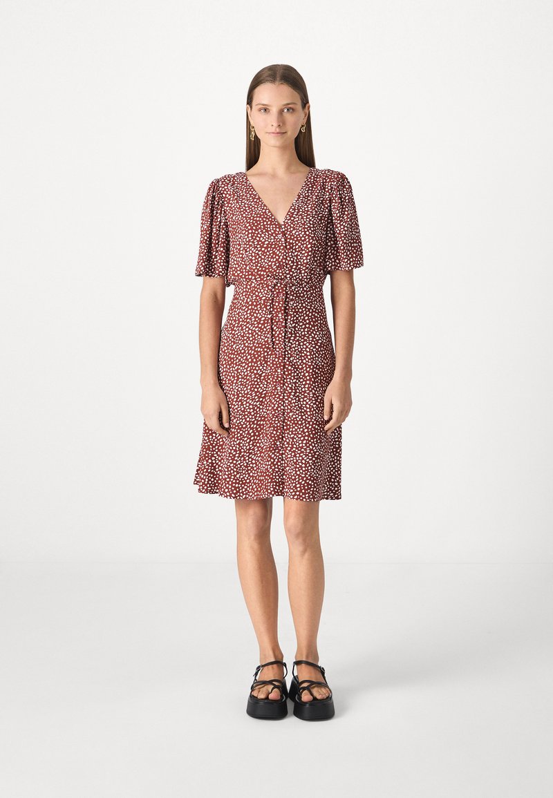 Vero Moda VMALBA SHORT DRESS - Dienas kleita - fired brick