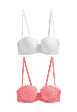 Next LIGHT PAD STRAPLESS  2 PACK - Reggiseno con spalline regolabili - coral white