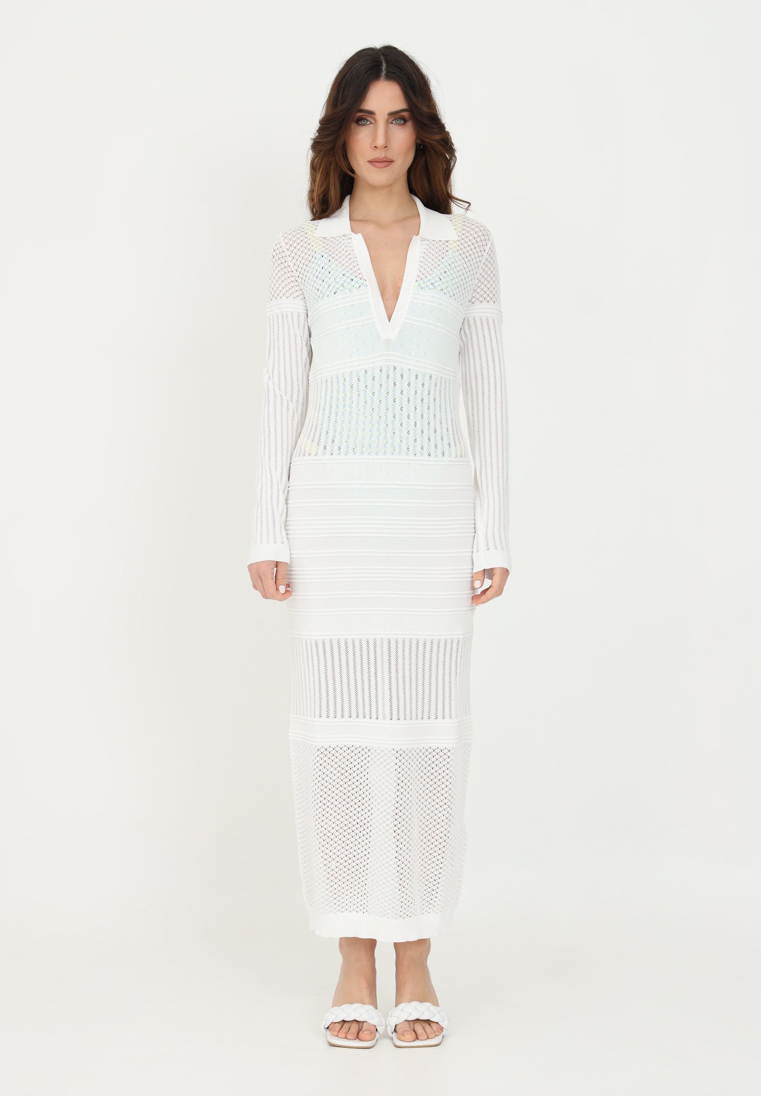LIU JO Vestito lungo - bianco lana/bianco - Zalando.it
