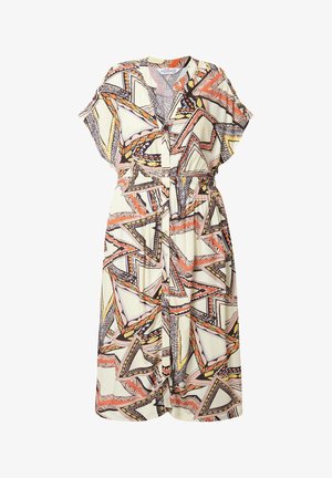 Studio Untold, STRUKTUR ALLOVERDRUCK KNOPFLEISTE - Blousejurk - light beige