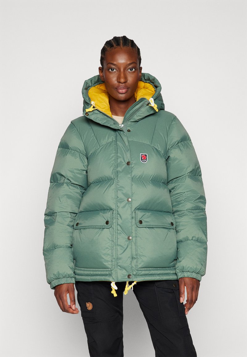 Fjällräven EXPEDITION DOWN LITE JACKET W - Gewatteerde jas - patina green/mustard yellow