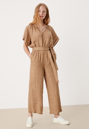 Jumpsuit - dark sand melange