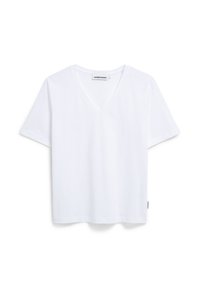 LUALAA V-NECK - T-shirt basic - white