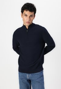 OLYMP Level Five TROYER STRICK - Strickpullover - navy