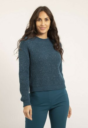 COL MONTANT KAMPALA - Pullover - bleu canard