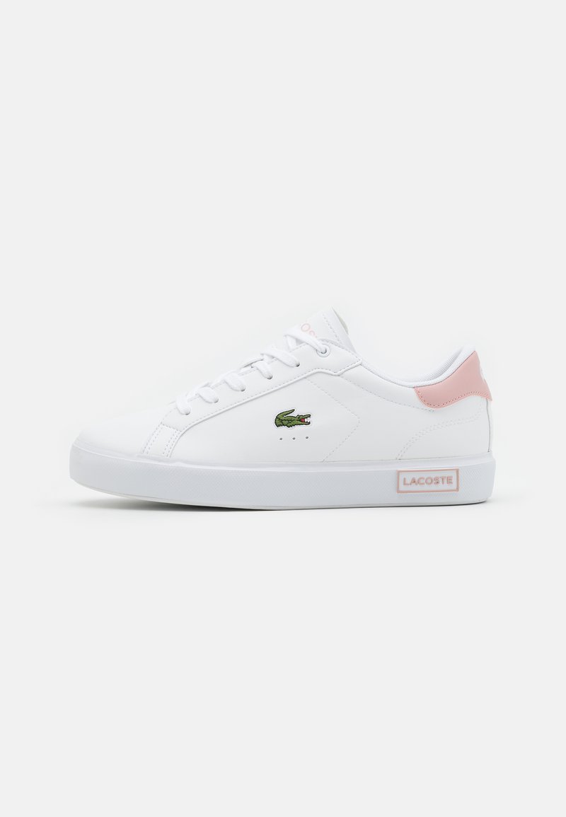 Lacoste - POWERCOURT JUNIOR TRAINERS - Športni copati - white/light pink, Povečajte