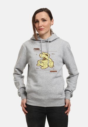 MINECRAFT FROG SCHEMATIC - Hættetrøje - heather grey