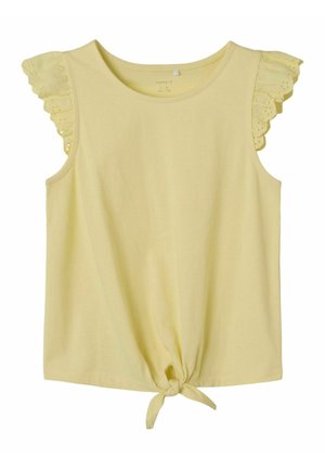 OBERTEIL SCHLEIFEN-DETAIL - T-Shirt print - double cream