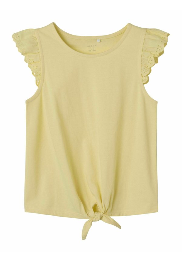 OBERTEIL SCHLEIFEN-DETAIL - T-Shirt print - double cream