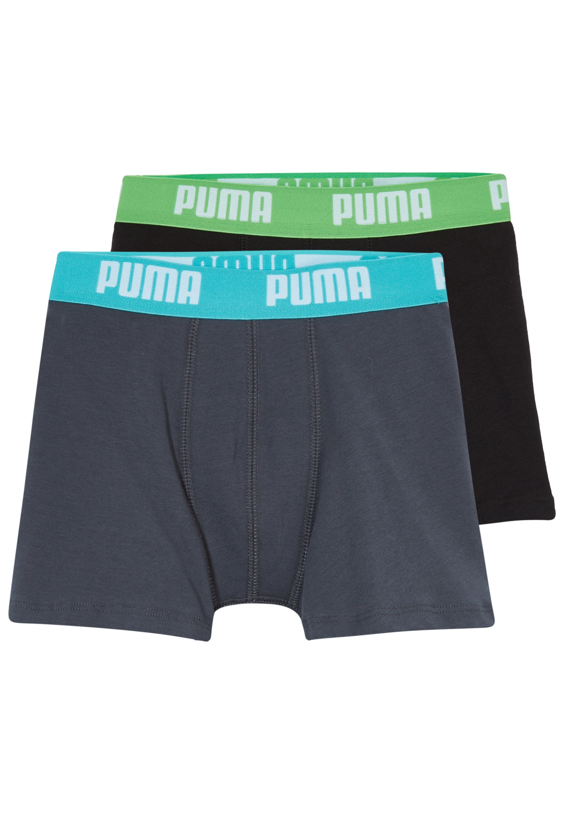 Puma BOYS BASIC 2 PACK - Onderbroeken - india ink/turquoise/zwart - Zalando .nl