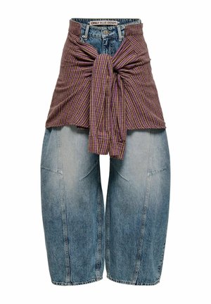 ONLY, BARREL FIT MATERNITY JEANS ONLWESLEY MID WAIST BARREL FIT JEANS - Jean coupe décontractée - light blue denim