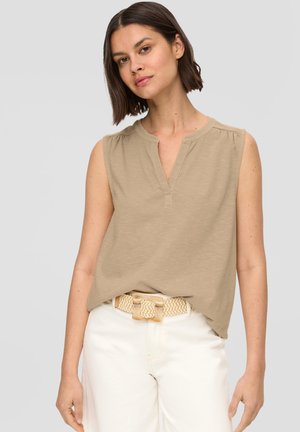 s.Oliver MIT AUSSCHNITT - Top - beige