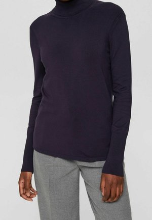 Sweater - mottled dark blue