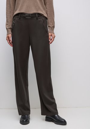 Street One STRAIGHT LEG MIT DETAIL - Stoffhose - braun