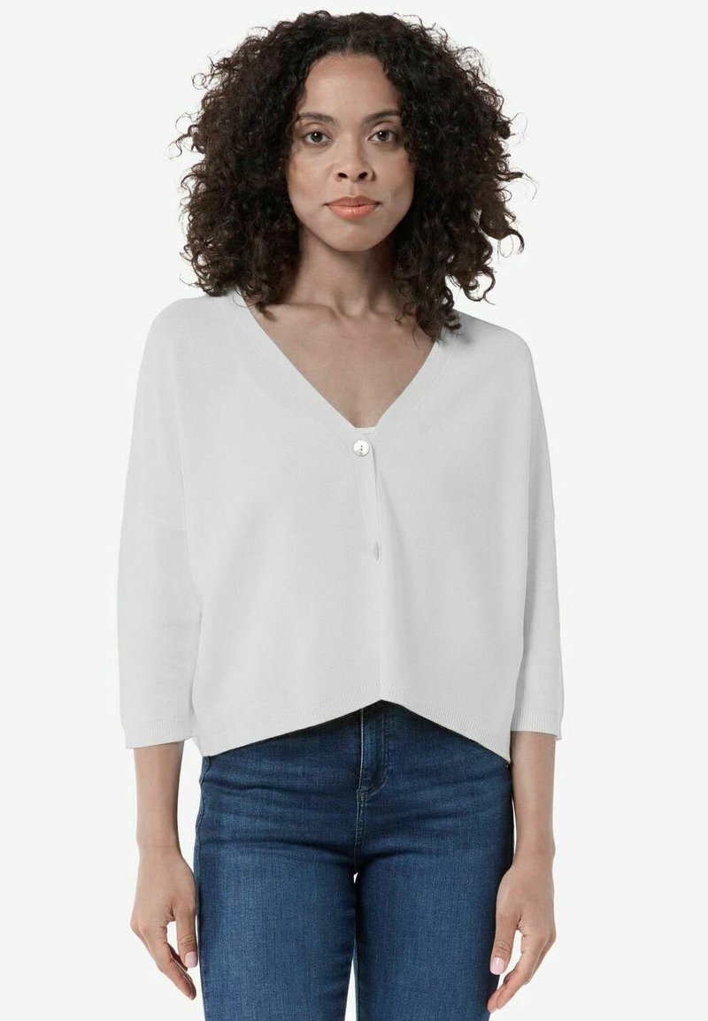 comma Strickjacke - white