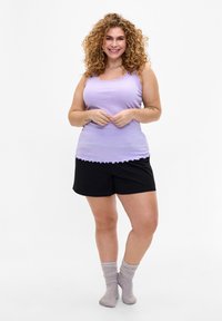 Zizzi 2-PACK WITH TRIM - Topp - lavender black