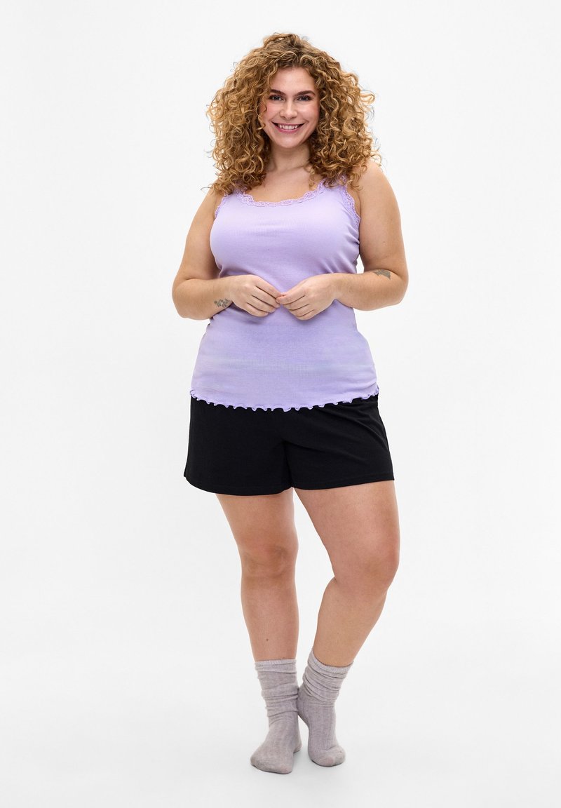 Zizzi 2-PACK WITH TRIM - Topp - lavender black
