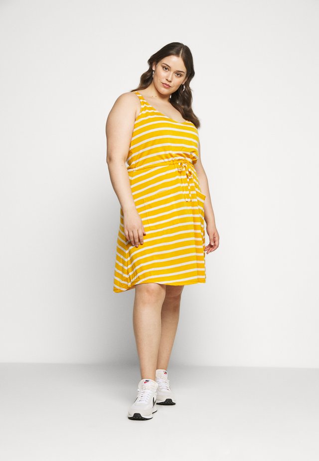 JRADELLA ABOVE KNEE DRESS - Jersey dress - autumn blaze/snow white