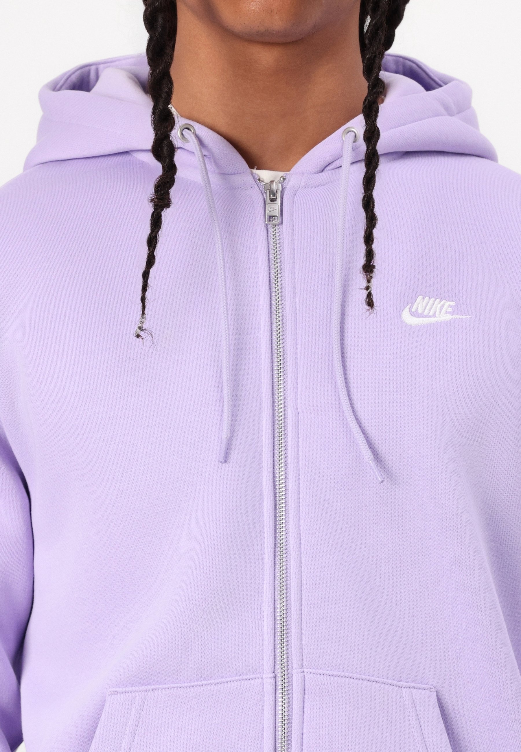 light purple nike zip up hoodie
