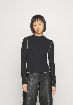 Vero Moda Petite VMSNIPA TEE - Μπλούζα με μακριά μανίκια - black