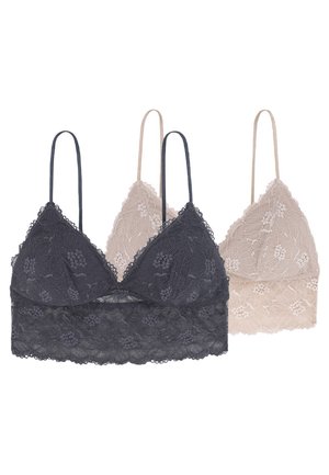 LEAH LIGHT PADDED 3 PACK - Triangle bra - grey/beige