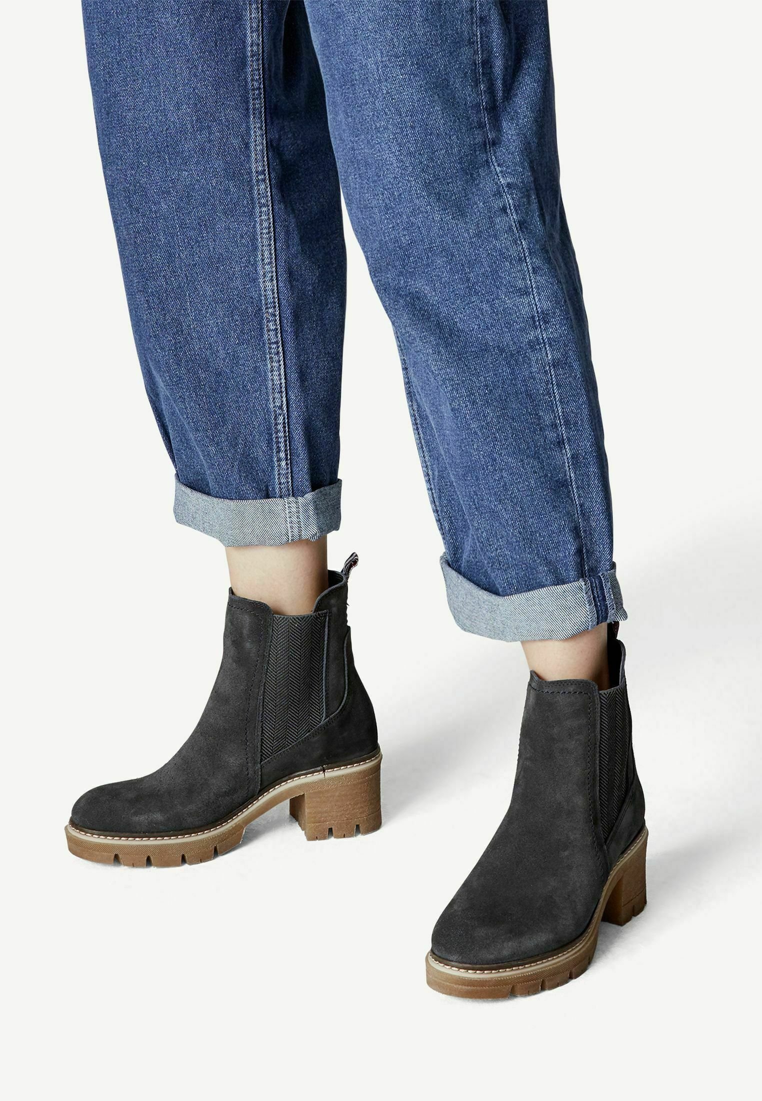 Tamaris Enkellaarsjes met hoge hak - navy/Blauw - Zalando.nl