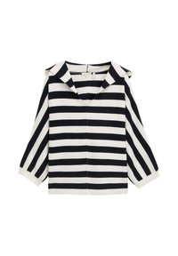 Non selezionato, navy offwhite block stripe