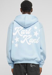 Karl Kani - CHEST SIGNATURE OS STAR - Felpa con zip - light blue Immagine in miniatura 1