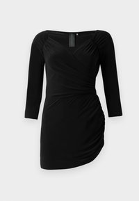 OFF SHOULDER SWEETHEART SIDE DRAPE PICKLEBALL DRESS - Cocktail φόρεμα / Φόρεμα για πάρτι - black