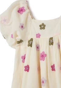 OVS WITH SMALL FLOWERS EMBROIDERY. - Vestido informal - cream white