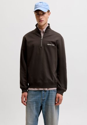 Jack & Jones, JORNORREBRO EMB SWEAT HIGH NECK NOOS - Pusa - java