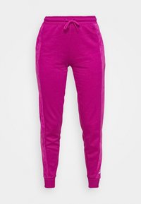 Rosa sweatpants med dragsko i midjan, elastiska muddar och kontrasterande sidopaneler. Tillverkade av mjukt, texturerat tyg med en logodetalj.