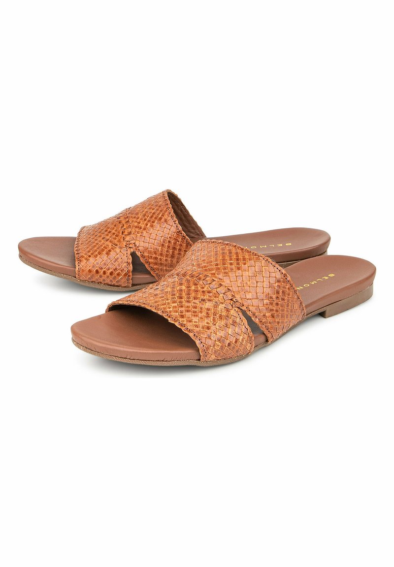 Damen Sneaker | Belmondo Pantolette flach brown/braun - TX28009 Damen Sneaker | Belmondo Pantolette flach brown/braun - TX28009