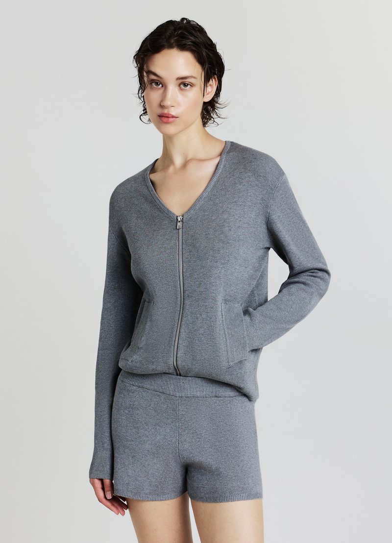 Calliope Strickjacke - grigio scuro melange