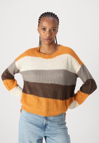 JDY JDYBADUT PULLOVER - Strickpullover - golden ochre
