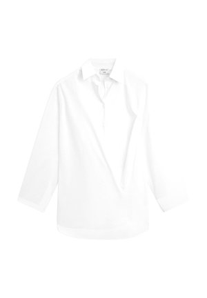 Massimo Dutti, 100% COTTON SHIRT WITH GATHERED DETAIL - STUDIO - Overhemdblouse - white