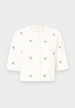 Object OBJTHESS CARDIGAN - Kardigán - cloud dancer/lemon