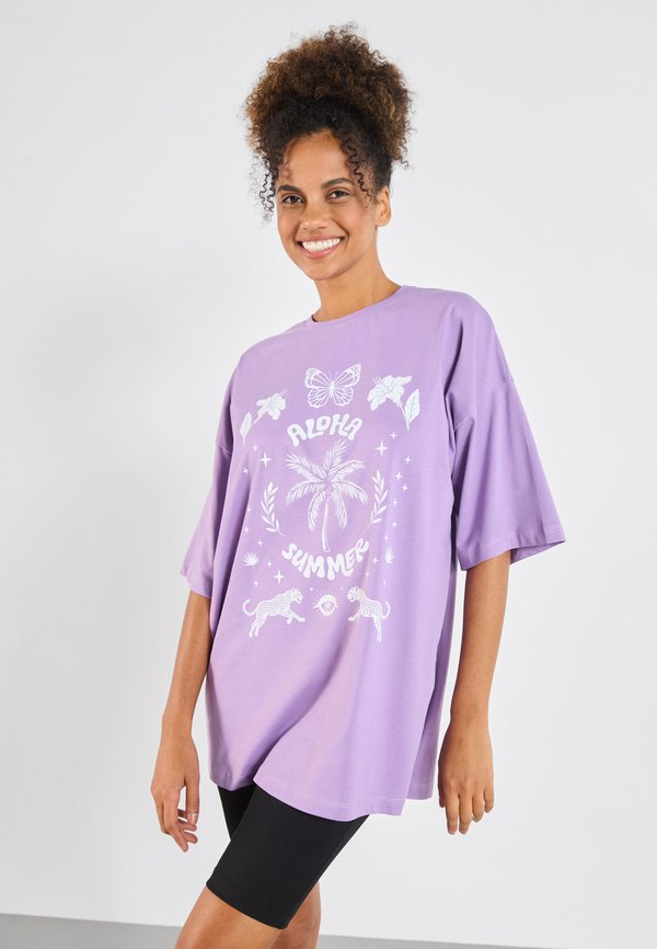 Print T-shirt - diffused orchid