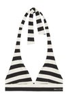 YSTAD FINE MOP STRIPE - Bikiniöverdel - schwarz weiss