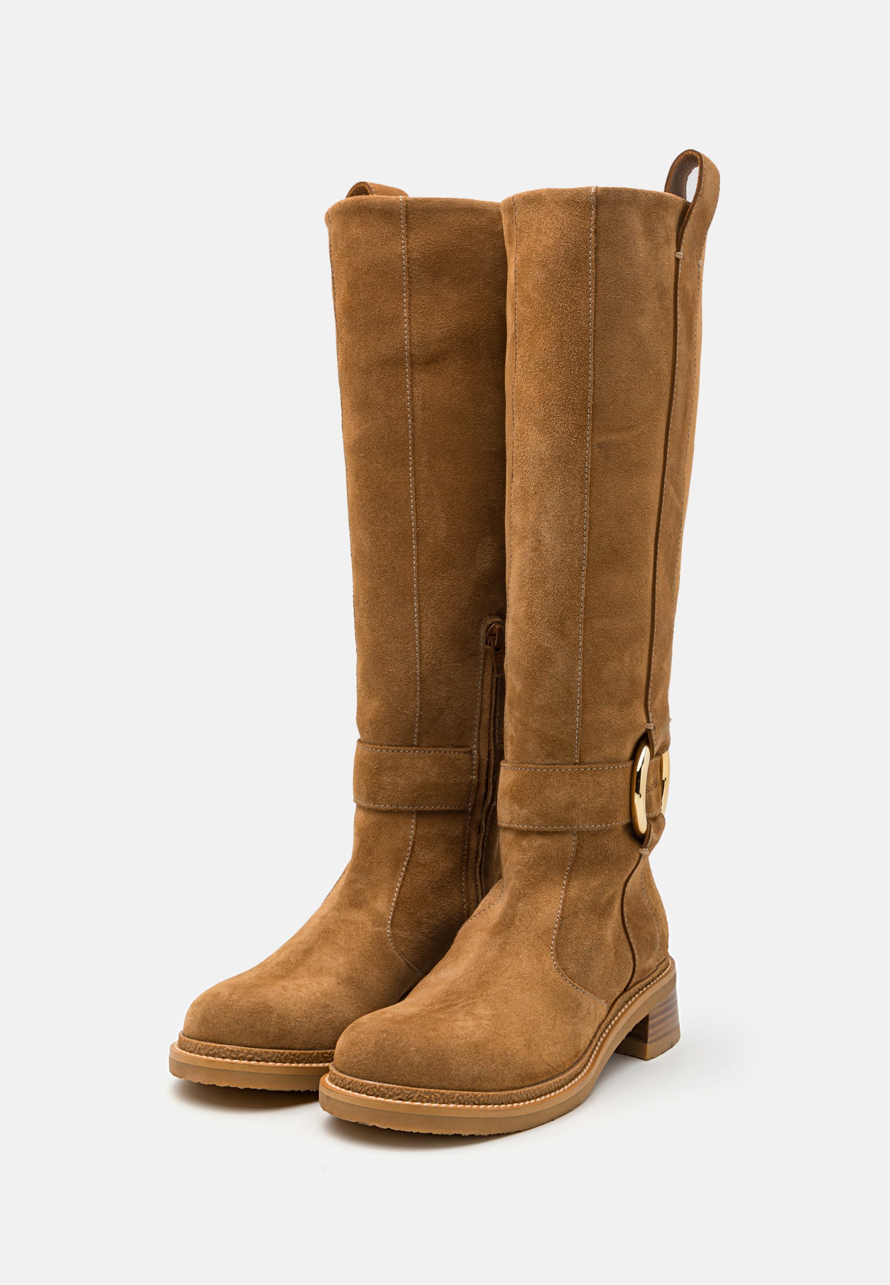 【 See by Chloe 】Brown New Ring Line ブーツ Brown New Ring Line Boots by See by Chloé on Sale