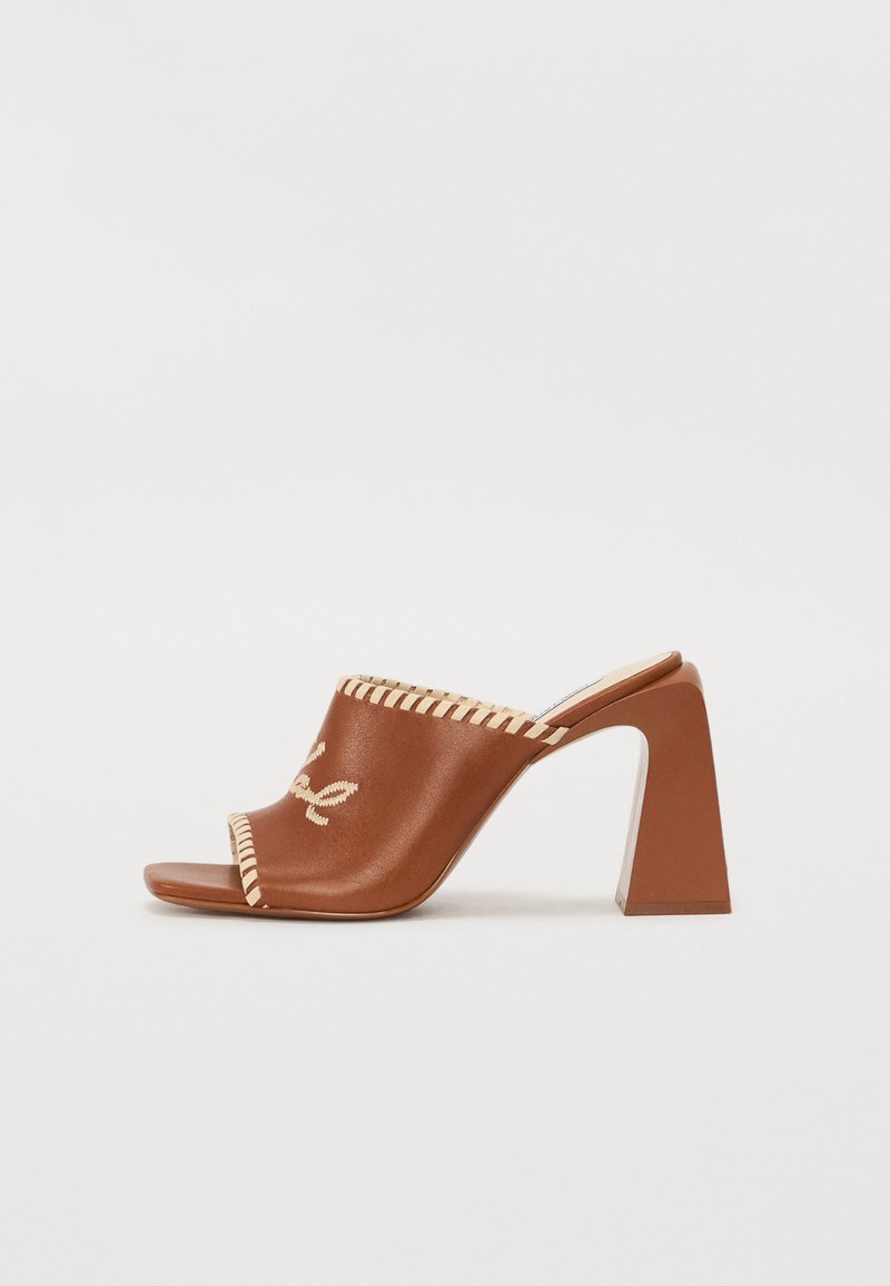 KARL LAGERFELD ASTRA NOVA WHIPSTITCH SLIDE - Sandali z visoko peto - tan