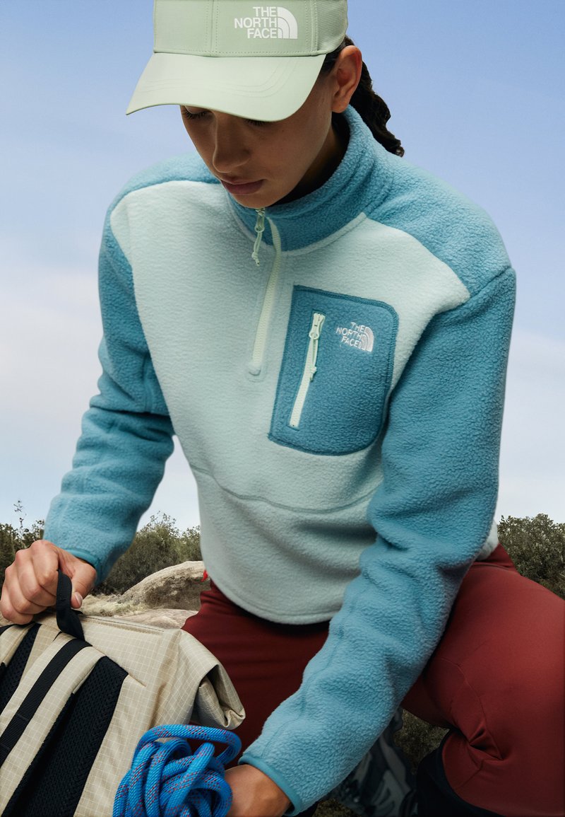 The North Face YUMIORI ¼ ZIP - Flísová bunda - muted pine/algae blue